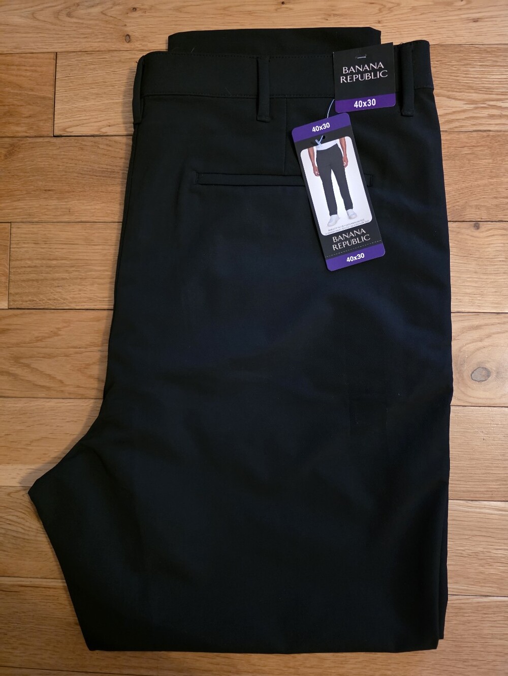 Banana Republic Black Straight-Leg Dress Pants Size 40 X 30 NWT